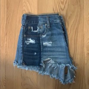 American Eagle Outfitters Shorts - AE Ripped Two-tone Jean Shorts American Eagle Outfitters Shorts - AE Ripped Two-tone Jean Shorts